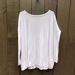 Piko 1988 Long Sleeve Oversized White Top (Small)